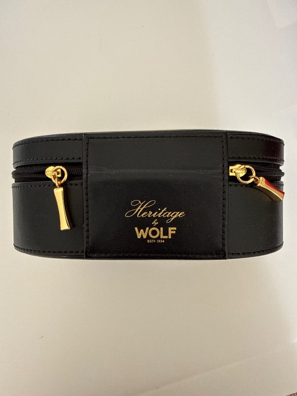 Wolf travel jewelry case
